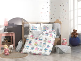 L'essentiel linge de maison Felix - Rosa y blanco